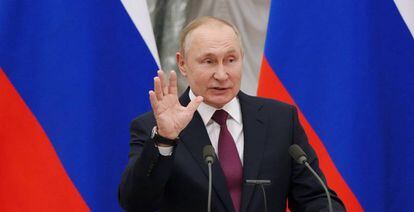 El presidente de Rusia, Vladímir Putin, en Moscú.