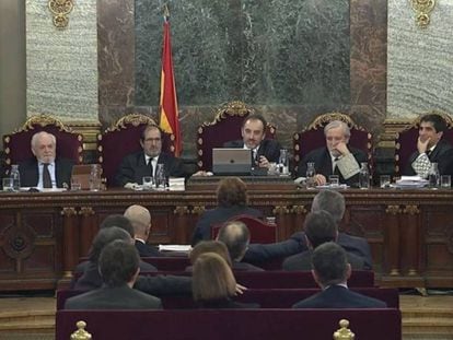 Un momento del juicio del 'procés'.