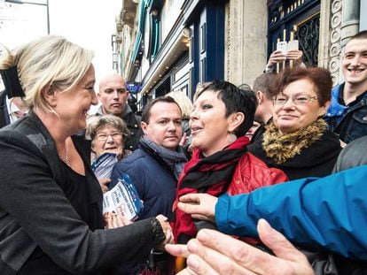 Marine Le Pen, presidenta del Frente Nacional, en Calais, (Francia) en 2014. 