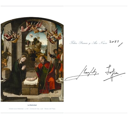 La felicitación de Navidad de los reyes eméritos de este 2020.