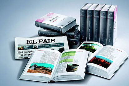 Una muestra de algunos de los volúmenes que componen la Historia Universal de EL PAÍS.