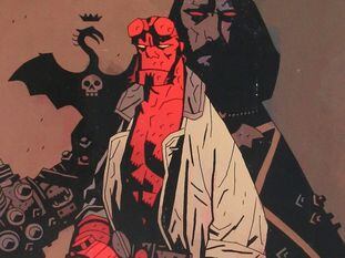 Una viñeta de 'Hellboy'