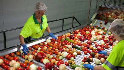 Trabajadoras de la fábrica murciana de Alvalle