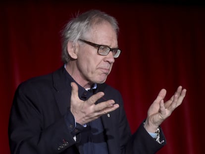 El caricaturista sueco Lars Vilks, durante un encuentro sobre libertad de expresión en Helsinki en 2015.