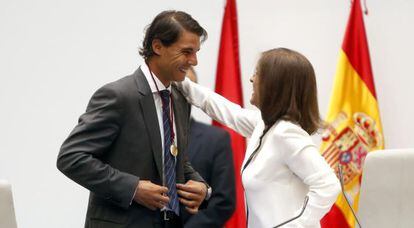Nadal, con la alcaldesa de Madrid, Ana Botella.