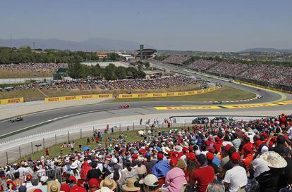 Aspecte del Circuit de Catalunya durant el Gran Premi de Fórmula 1 al maig de 2015.