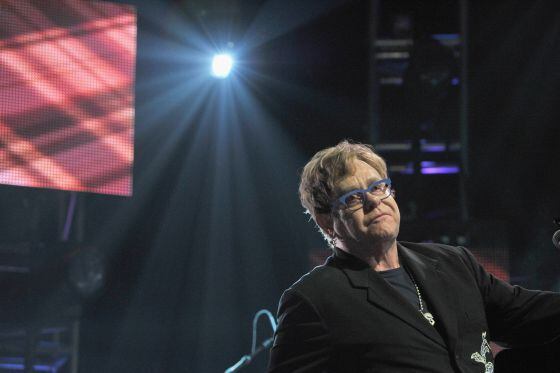Elton John en la última entrega de los Grammy, el pasado 8 de febrero.
