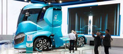 Prototipo de cami&oacute;n Iveco Z Truck populsado por biometano. 