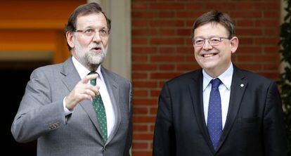 Mariano Rajoy y Ximo Puig, este lunes, en La Moncloa.