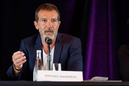 Antonio Banderas en la rueda de prensa de presentación de Miami Fashion Week, el 30 de mayo de 2018.