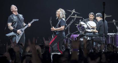 Metallica durante un concierto en Barcelona en febrero de 2018
