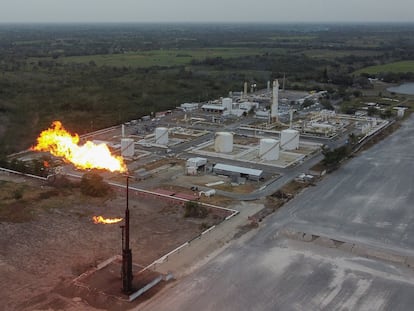 La planta Perdiz de la compañía estatal de energía Petróleos Mexicanos, en Tierra Blanca, Veracruz.