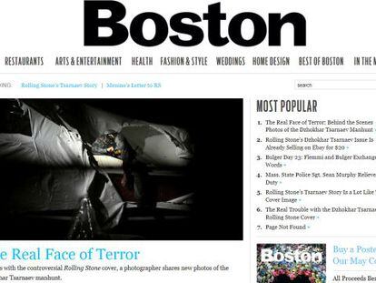 Portada de la edición digital del Boston Magazine.