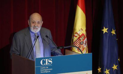 El presidente del Centro de Investigaciones Sociológicas,  José Félix Tezanos, este martes. 