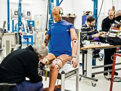 Imagen del laboratorio de simulación de accidentes de Volvo, en Gotemburgo (Suecia).