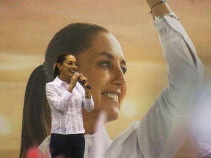 Claudia Sheinbaum en el World Trade Center de Boca del Río (Veracruz), el 20 de noviembre.
