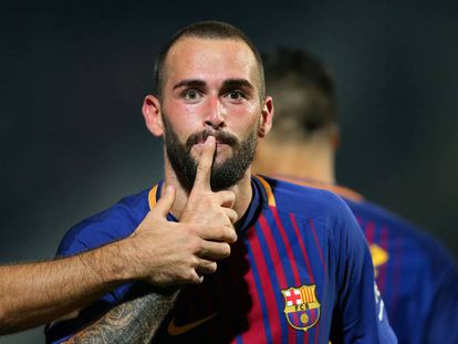 Aleix Vidal, en el duelo ante el Girona. 