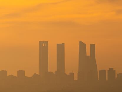 Contaminación del aire en Madrid, el pasado enero.