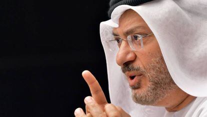 El ministro de Exteriores emiratí, Anwar Gargash, a finales de junio en Dubái.