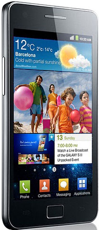 Galaxy S II, que pesa 116 gramos y tiene una batería de 1650 mAh, pone el acento en la pantalla, la velocidad y los contenidos.
