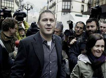 El portavoz de Batasuna, Arnaldo Otegi, ayer en Bilbao.