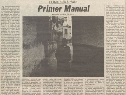 'Diario de Granada' del 7 de mayo de 1982, con un texto de opinión de Antonio Muñoz Molina.
