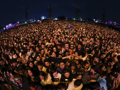 Miles de personas disfrutan del festival 'Corona Capital', en noviembre de 2022 en Ciudad de México, México.