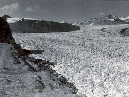 El glaciar Muir, en Alaska, fotografiado el 13 de agosto de 1941.