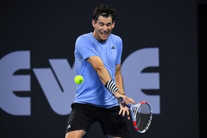 El tenista austriaco Dominic Thiem, durante el partido ante Nadal.