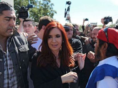 Cristina Fern&aacute;ndez, este domingo en La Plata.