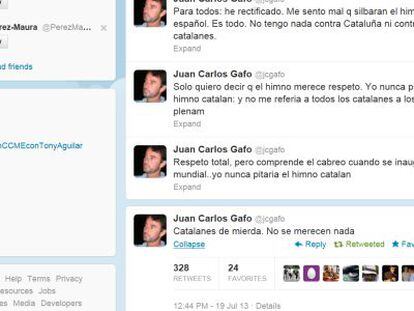Captura de pantalla del perfil de Twitter de Juan Carlos Gafo.