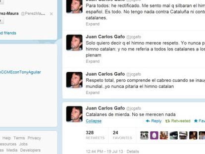 Captura de pantalla del perfil de Twitter de Juan Carlos Gafo.