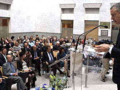 I&ntilde;igo Urkullu durante su discurso en el acto de apertura del a&ntilde;o judicial en el Pa&iacute;s Vasco.