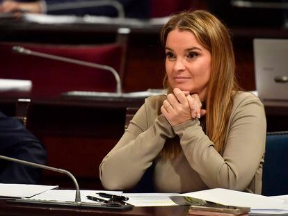 Marga Prohens, el pasado día 21 durante el pleno del Parlament, en Palma.