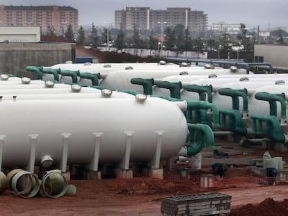 Instalaciones de la desaladora sin estrenar de Oropesa.