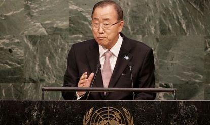 Ban Ki-moon, secretario general de la ONU, en la cumbre.