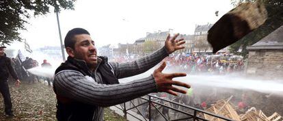 Protestas contra la ecotasa en la Bretaña francesa.