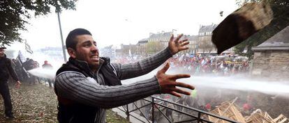 Protestas contra la ecotasa en la Breta&ntilde;a francesa.