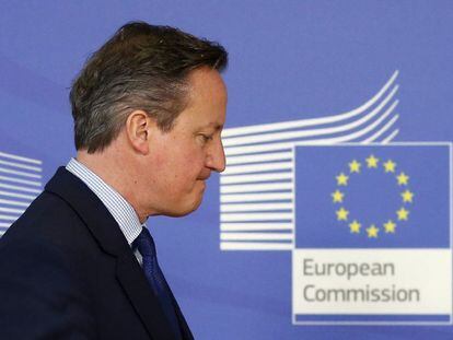 David Cameron, antes de reunirse con Jean-Claude Juncker el pasado 29 de enero.