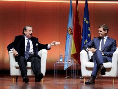 Albert Rivera y Francisco Vázquez en un acto en A Coruña.