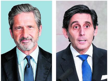 Mike Fries, CEO de Liberty Global, y José María Álvarez-Pallete, presidente de Telefónica.