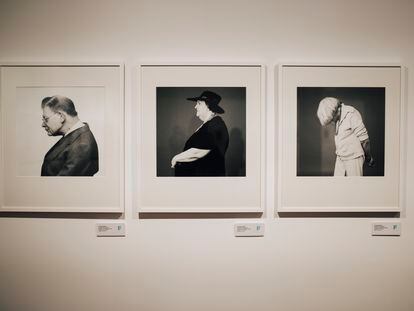 Imagen de la exposición 'Retratos', de Jacques Sonck en la sala expositiva de Unicaja, Palencia. Foto: Alice Brazzit / Fifcyl.