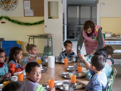 El comedor de una escuela de La Seu d'Urgell, en una imagen de 2019.