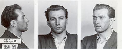 Sobre estas líneas, foto de la ficha policial de Miroslav Dvoracek, el espía que fue delatado y detenido en 1950.