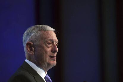 El jefe del Pentágono, Jim Mattis, este sábado en el Diálogo Shangri-La en Singapur