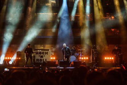 El cantante británico Liam Gallagher durante su actuación en Sonorama Ribera, el 10 de agosto de 2018. 