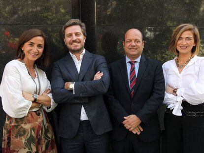 De izquierda a derecha: Eva Argilés, Jorge Muñoz, Teresa Mínguez y Javier Ramírez, representantes de la ACC en España, durante el Legal Management Forum celebrado en Madrid el pasado 10 de octubre. 