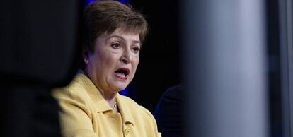 La directora gerente del Fondo Monetario Internacional (FMI), Kristalina Georgieva, en Washinton, el pasado marzo.