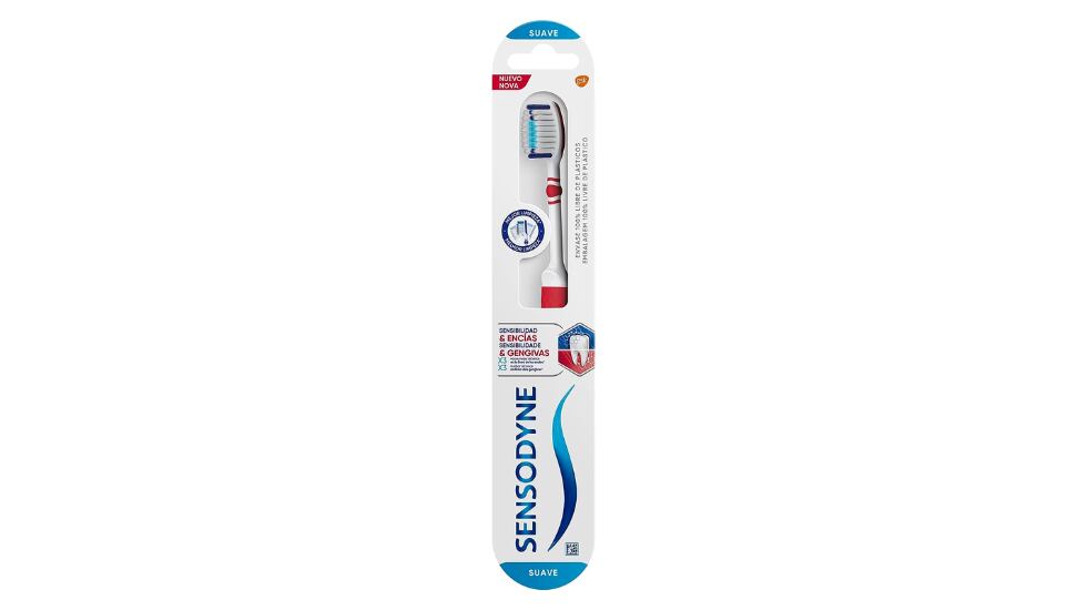 Cepillo de dientes manual con cerdas extrasuaves para encías sensibles de Sensodyne