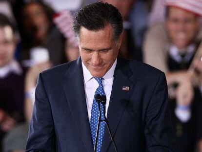 El candidato en las primarias presidenciales, Mitt Romney, el martes en Boston.